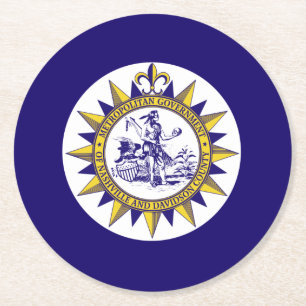Flag of Nashville, Tennessee Round Paper Coaster
