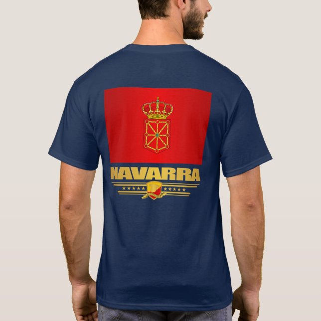 Flag of Navarra (Navarre) T-Shirt (Back)