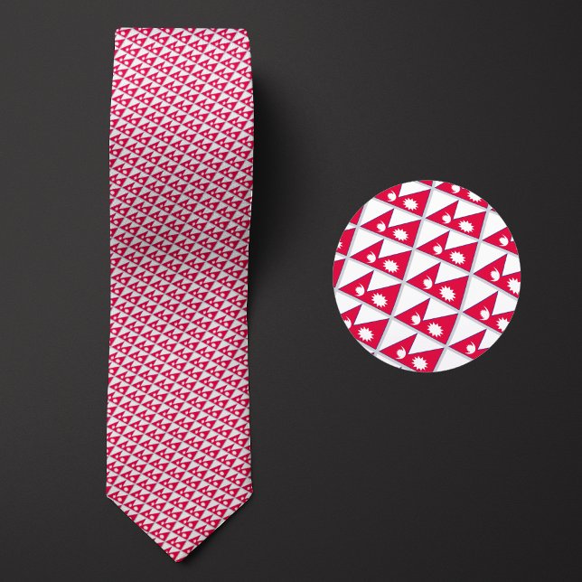 Flag of Nepal Pattern Tie (Creator Uploaded)
