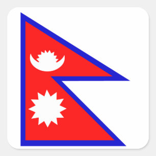 Flag of Nepal Square Sticker