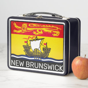 Flag of New Brunswick, Canada Metal Lunch Box