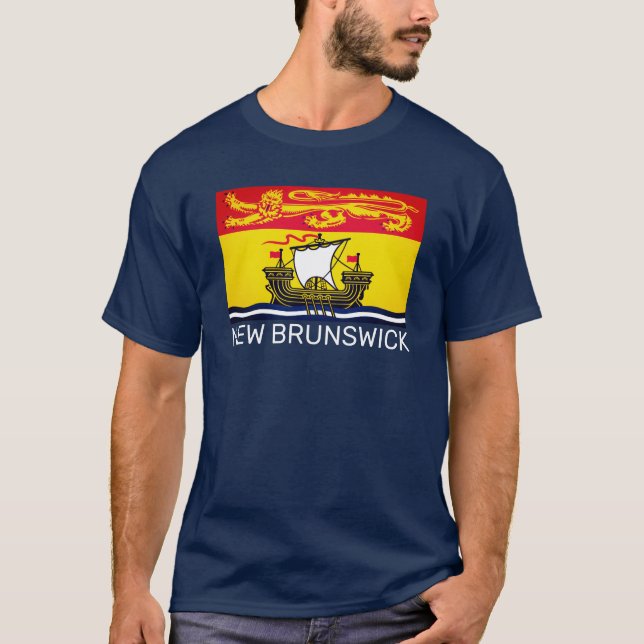 Flag of New Brunswick, Canada T-Shirt (Front)