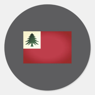 Flag Of New England Ne Only Un  Classic Round Sticker