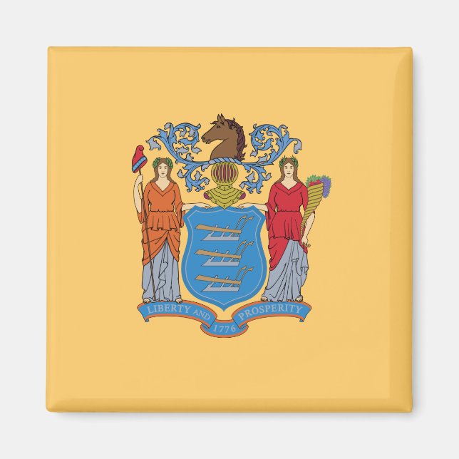 Flag of New Jersey Magnet (Front)