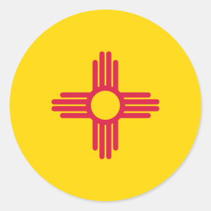 Flag of New Mexico Classic Round Sticker