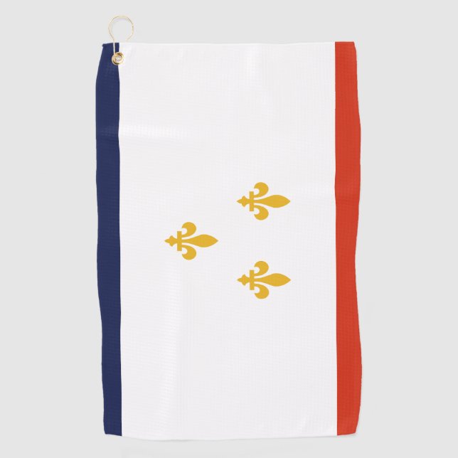 Flag of New Orleans Golf Towel (Front)