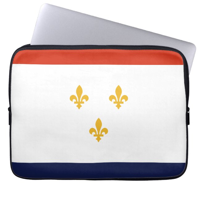Flag of New Orleans Laptop Sleeve (Front)