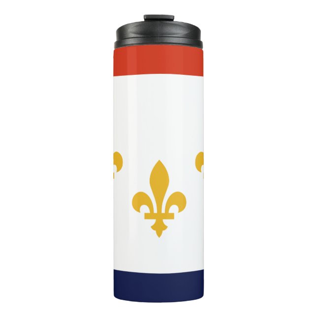 Flag of New Orleans, Louisiana Thermal Tumbler (Front)