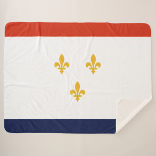 Flag of New Orleans (Louisiana, USA) Sherpa Blanket