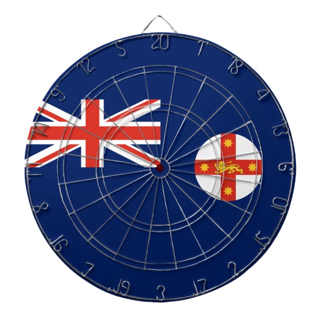 Flag of New South Wales (Australian State) Dartboard (Front)