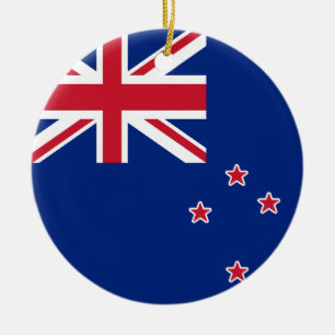 Flag of New Zealand Ceramic Tree Decoration