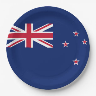 Flag of New Zealand Paper Plate