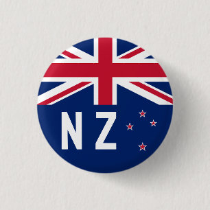 Flag of New Zealand - Stylised 3 Cm Round Badge