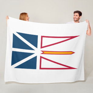 Flag of Newfoundland and Labrador (Canada) Fleece Blanket