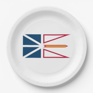 Flag of Newfoundland and Labrador (Canada) Paper Plate