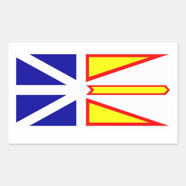 Flag of Newfoundland and Labrador, Canada. Rectangular Sticker (Front)