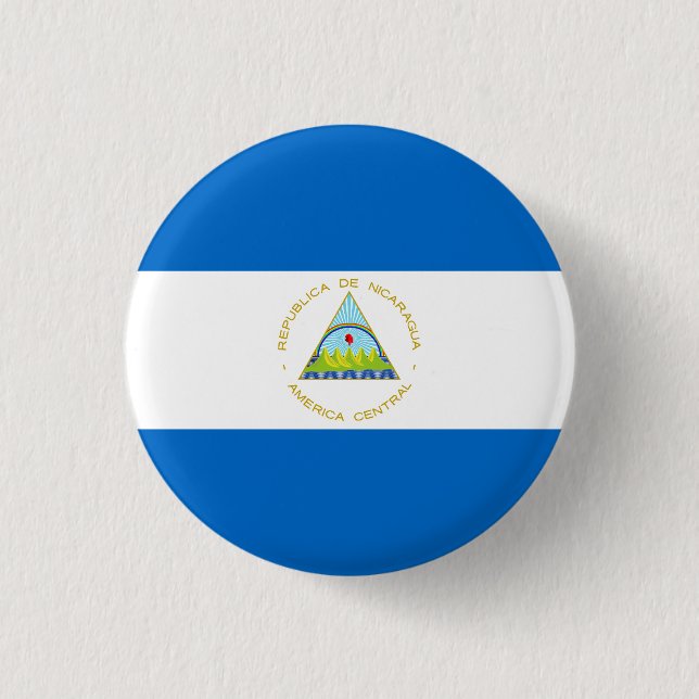 Flag of Nicaragua 3 Cm Round Badge (Front)