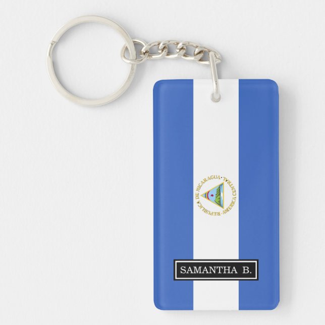 Flag of Nicaragua Key Ring (Front)
