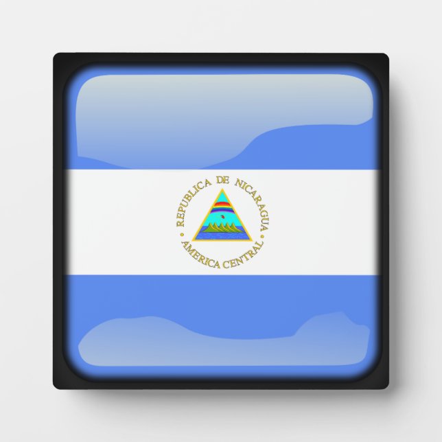 Flag of Nicaragua Plaque (Front)