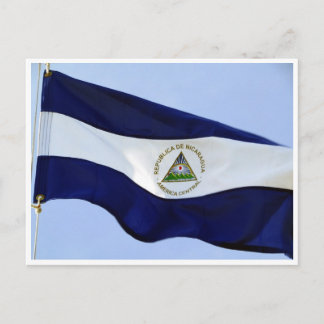 flag of nicaragua postcard