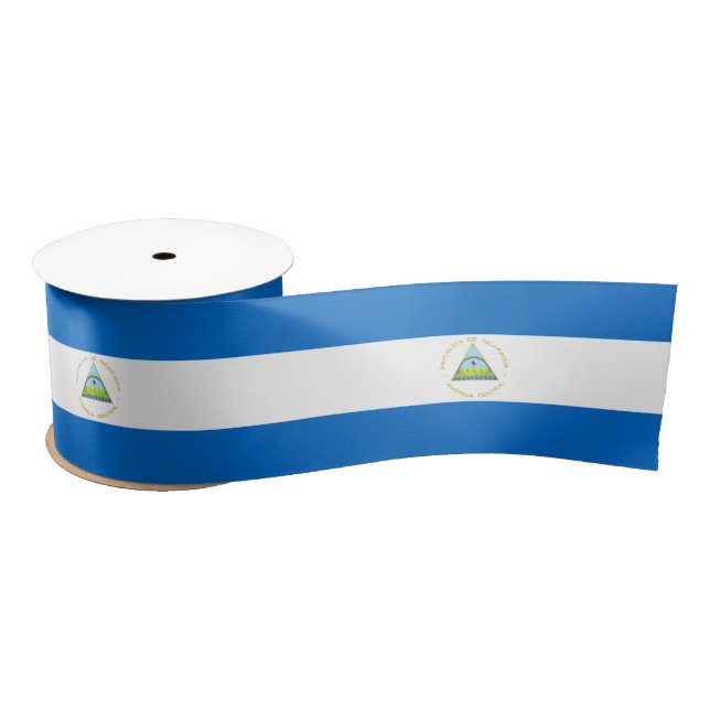 Flag of Nicaragua Satin Ribbon (Spool)