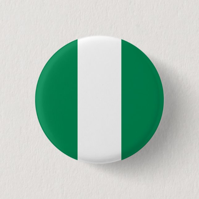 Flag of Nigeria 3 Cm Round Badge (Front)