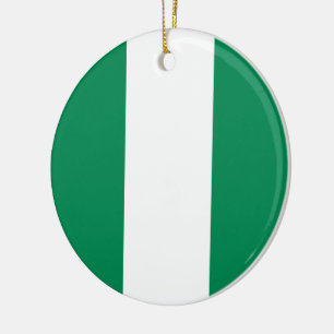 Flag of Nigeria Ceramic Tree Decoration