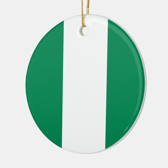 Flag of Nigeria Ceramic Tree Decoration (Left)