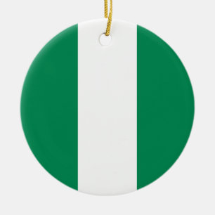 Flag of Nigeria Ceramic Tree Decoration