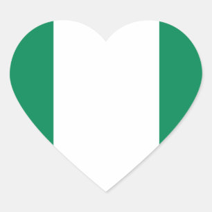 Flag of Nigeria Heart Sticker
