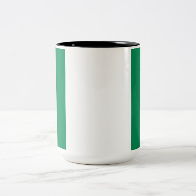 Flag of Nigeria Two-Tone Coffee Mug (Center)