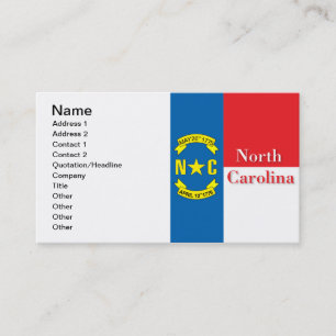 Flag of North Carolina Business Card