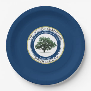 Flag of North Charleston (South Carolina) Paper Plate
