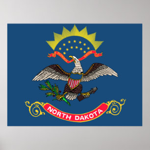 Flag of North Dakota Poster