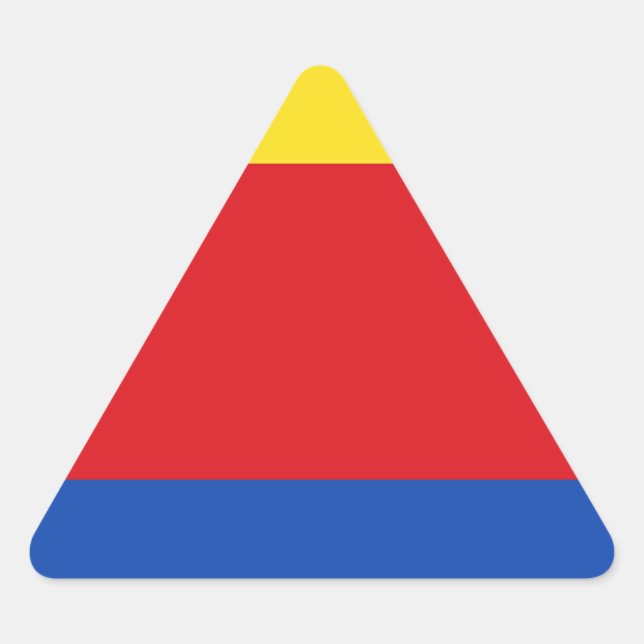 Flag of North Holland Triangle Sticker (Front)