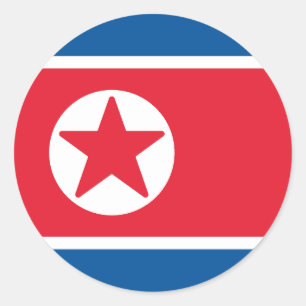 Flag of North Korea Classic Round Sticker