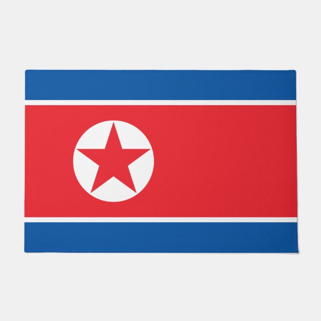 Flag of North Korea (DPRK) Doormat (Front)