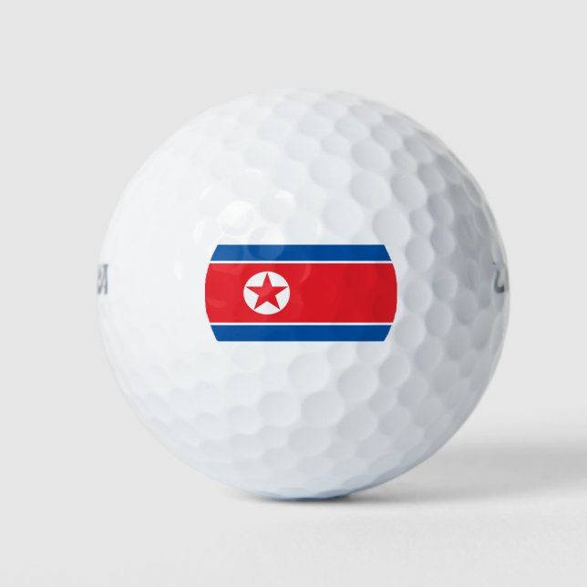 Flag of North Korea (DPRK) Golf Balls (Front)