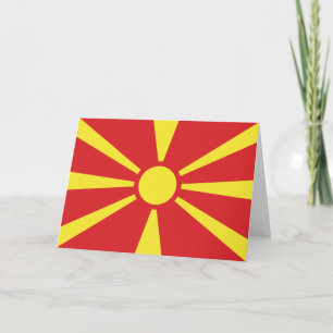 Flag of North Macedonia Card