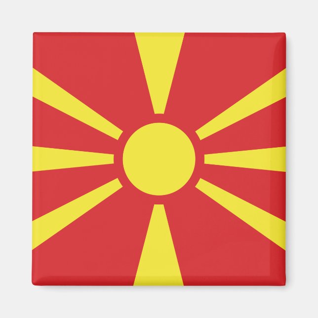 Flag of North Macedonia Magnet (Front)
