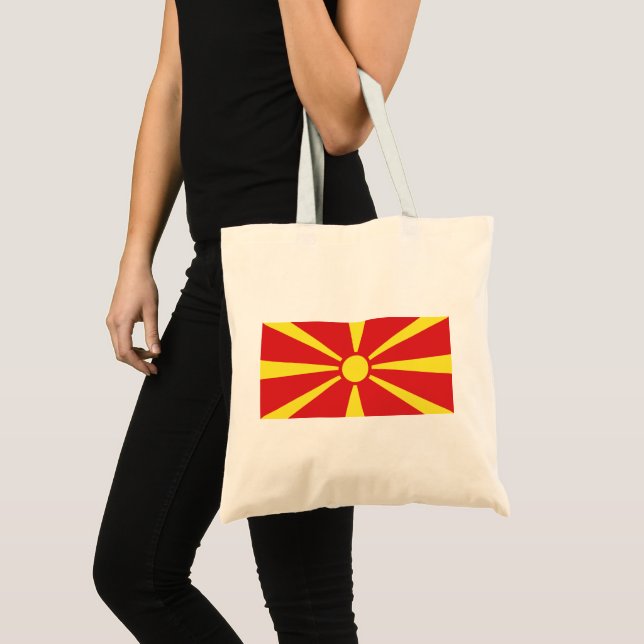 Flag of North Macedonia Tote Bag (Front (Product))