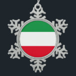 Flag of North-Rhine Westphalia Snowflake Pewter Ch Christmas Ornament<br><div class="desc">Snowflake Ornament with flag of North-Rhine Westphalia (Nordrhein-Westfalens),  design with horizontal tricolor of green,  white and red</div>