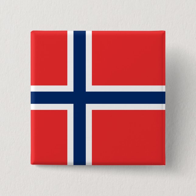 Flag of Norway 15 Cm Square Badge (Front)