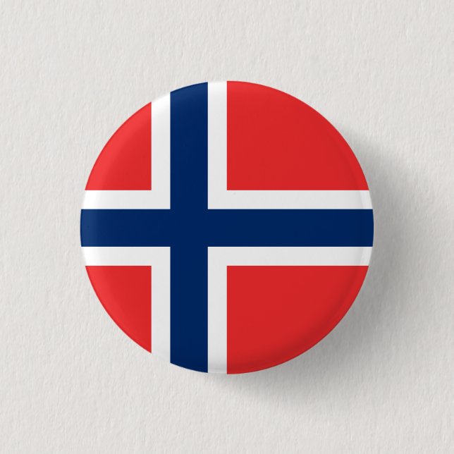 Flag of Norway 3 Cm Round Badge (Front)