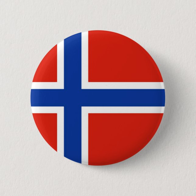 Flag of Norway 6 Cm Round Badge (Front)