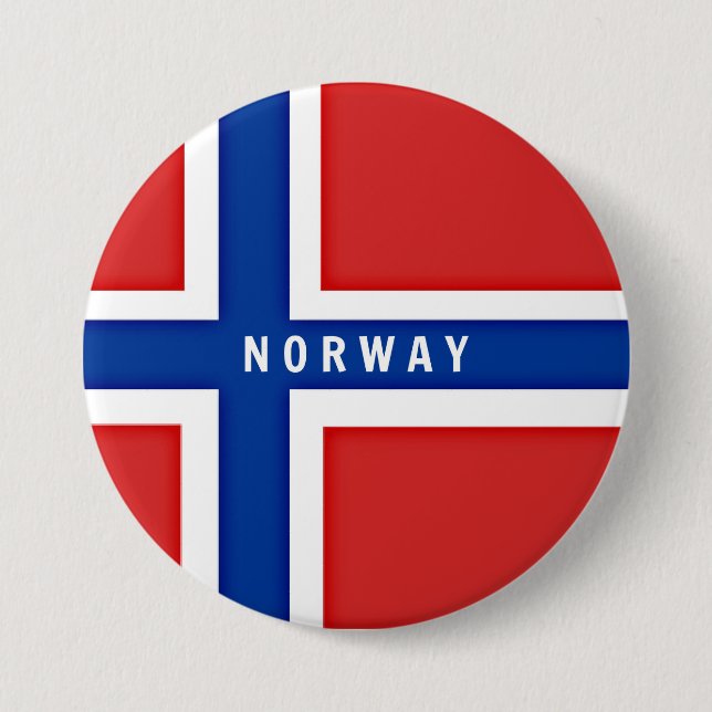 Flag of Norway 7.5 Cm Round Badge (Front)