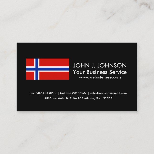 Flag of Norway Business Card (Front)