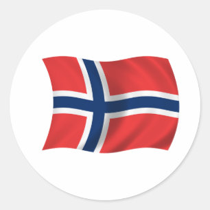Flag of Norway Classic Round Sticker