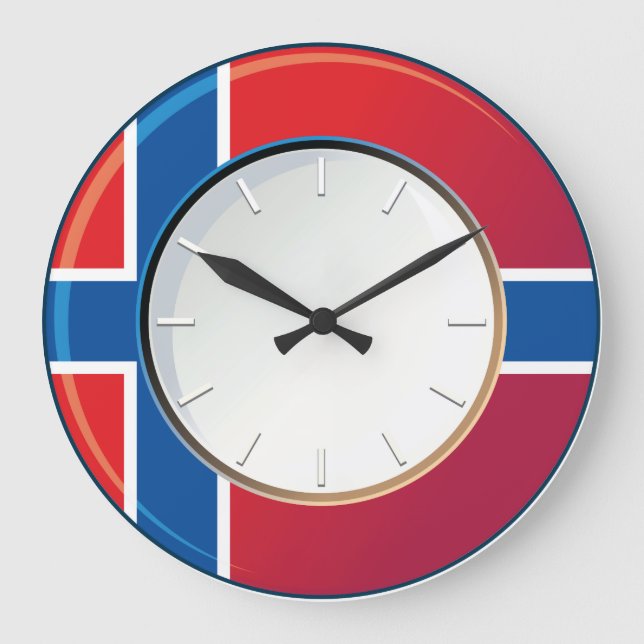 Flag of Norway Clock (Front)