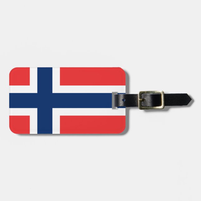 Flag of Norway - Norges flagg - Det norske flagget Luggage Tag (Front Horizontal)